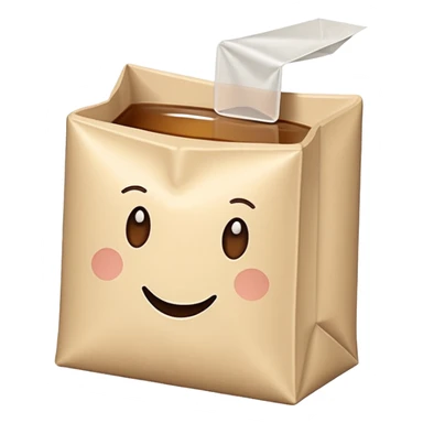 tea bag, plain sticker