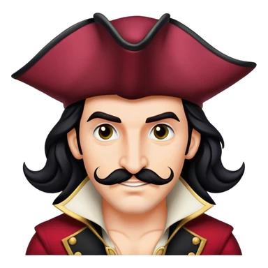 photorealistic captain hook sticker