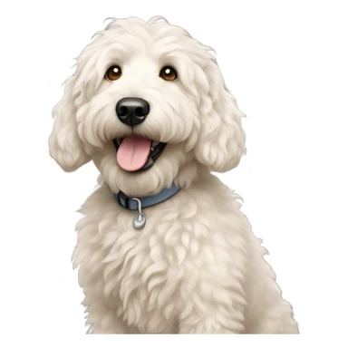White golden doodle sticker
