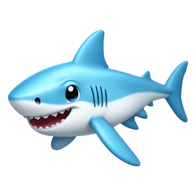Cute little baby shark named Jeff sticker