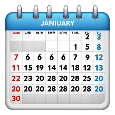 Calander page of 30 January only  sticker