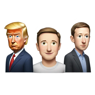 Trump Musk Zuckerberg sticker