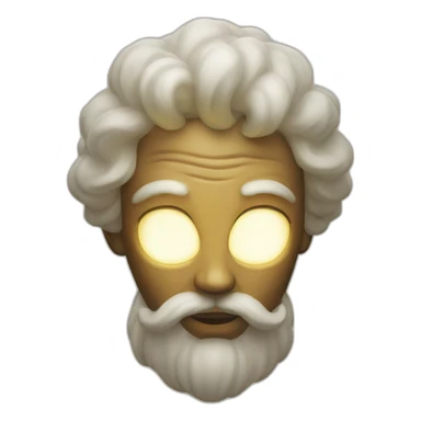 god with bulb face sticker