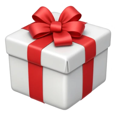 short small rounded cute white present gift sticker