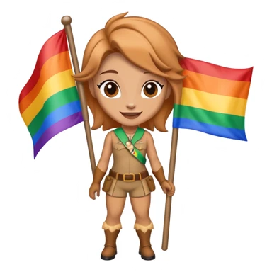 Bambi lesbian flag sticker
