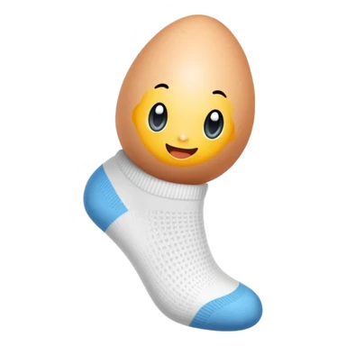 The egg in the sock sticker