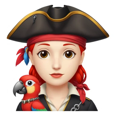 Stranger things pirate and parrot sticker