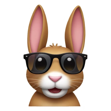 happy rabbit sunglasses sticker