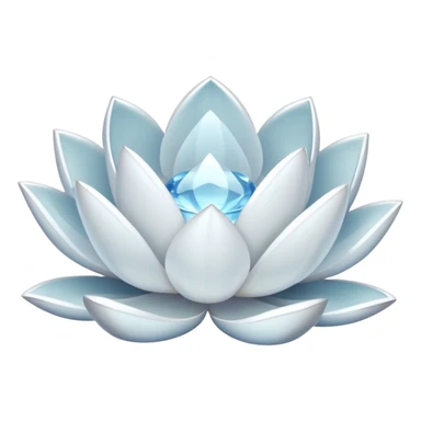 white clear crystal lotus sticker