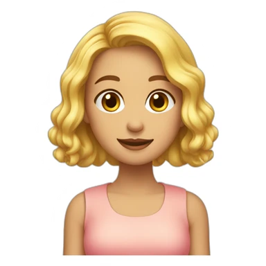 chica rubia con coletas sticker