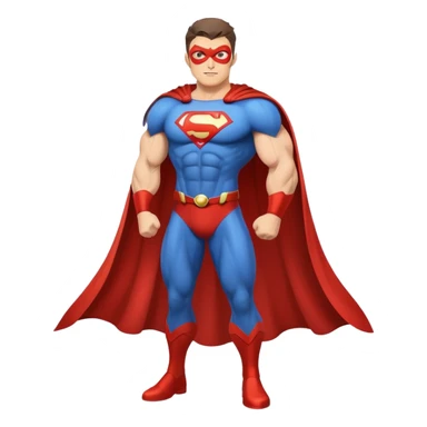 Superhero character with cape and muscular build sticker