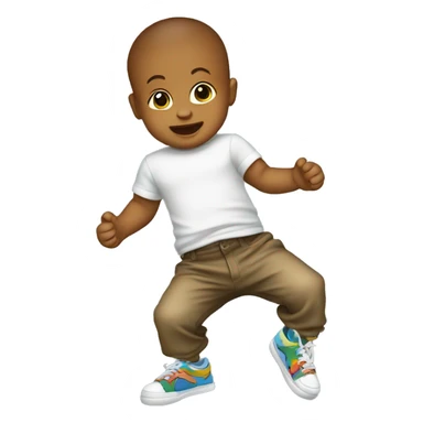 A baby break dancing sticker