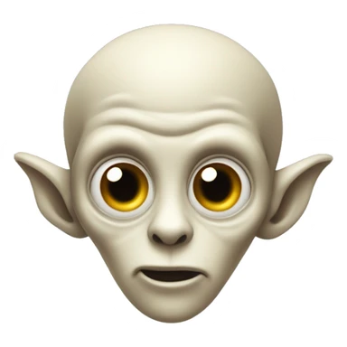 alien named oober schlort with big forehead and cheek bones sticker
