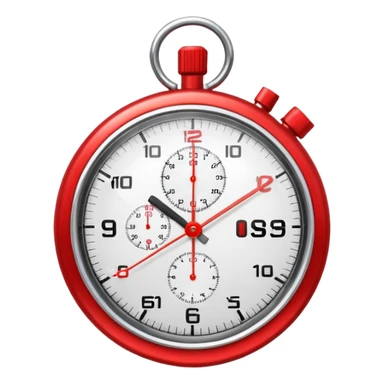 red stopwatch  sticker
