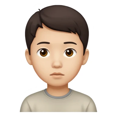 asian boy question mark sticker