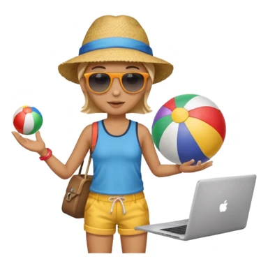 Woker+ Beach ball + laptop sticker