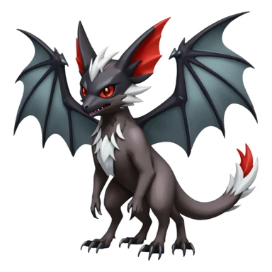 Noivern-Mightyena-Silvally-Fakémon-hybrid-creature (full body)  sticker