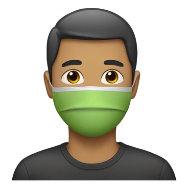 man with a mask sticker