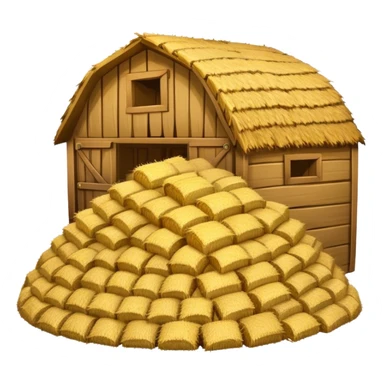 Hay into a barn sticker