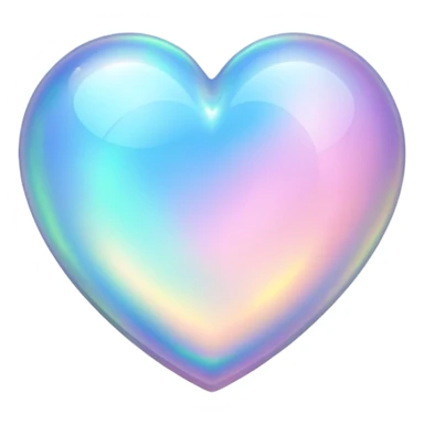 Heart shaped opal sticker