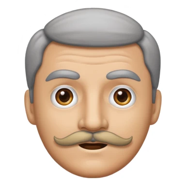 The disguised emoji but with gray eyebrows and mustache sticker