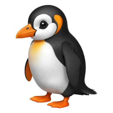 “Create a penguin character facing to the right.” sticker