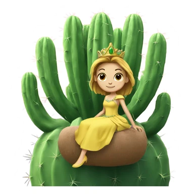 princess on cactus  sticker