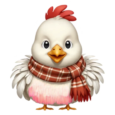 chicken with scarf sticker