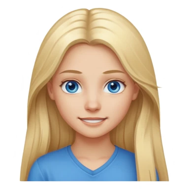 Responsibility for one's decisions and determination in the image of a smiling girl with long blond hair and she has blue eyes sticker