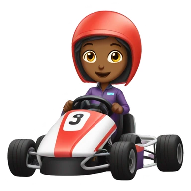 Girl on karting sticker