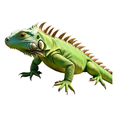 cinematic-iguana-realistic-full-body-basking-emoji,-long-scaly-body-stretched-out-on-a-sunlit-rock,-spiny-ridge-running-down-its-back,-textured-green-and-brown-skin-dappled-with-light,-sharp-intelligent-eyes-studying-the-surroundings,-long-tail-draped-over-the-stone,-simplified-yet-realistic-focused-features,-highly-detailed,-glowing-with-a-warm-tropical-glow

 sticker