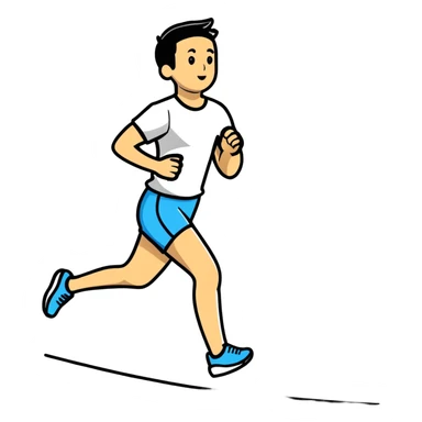 person jogging outdoors sticker