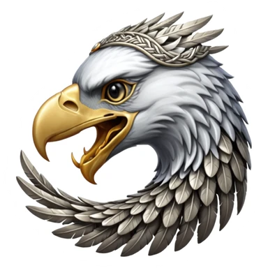 Silver Elder Scrolls Online eagle eating its tail Ouroboro sticker