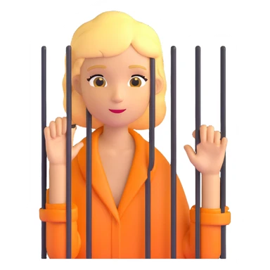 golden girl character behind jail bars sticker