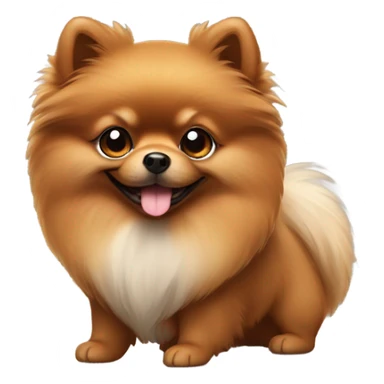 Brown Pomeranian  sticker