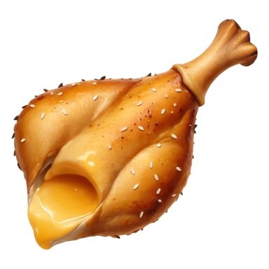 cute cooked chickenleg sticker