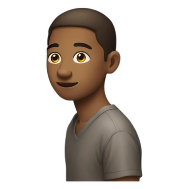 Brun garçon  sticker