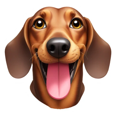 Daschund with tennis ball in mouth sticker