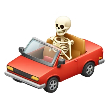 Skeleton driving Lasagna car sticker