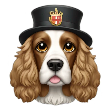 English-punk-cocker-spaniel-with-a-crest-on-his head sticker