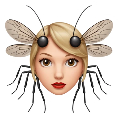 taylor swifts face on a mosquito  sticker