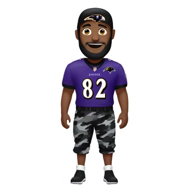 Ravens fan with purple camo pants  sticker
