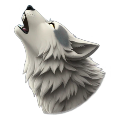 2 wolf howling to the moon sticker