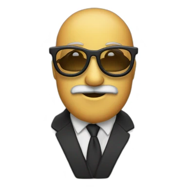 Tête avec des lunettes écoutant de la musique sticker