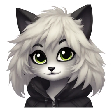Edgy sharp anthro tomboy black cat animal furry by Falvie, LiLaiRa, griffsnuff, AngieWolf sticker