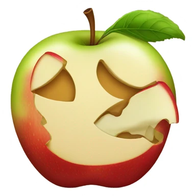 bitten apple sticker