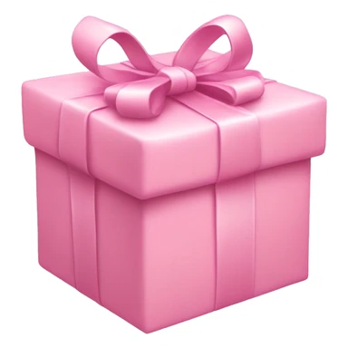 Open top light pink present sticker