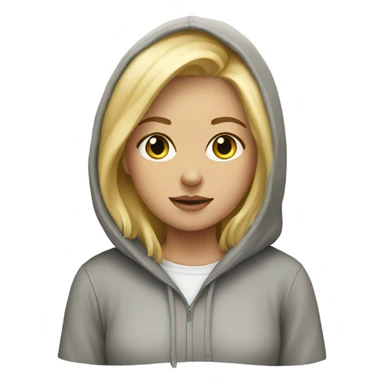 Blonde girl with a hoodie  sticker
