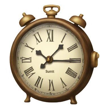 vintage clock pointing at 11:52  sticker