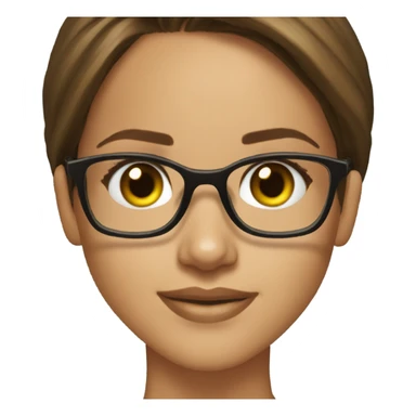 Jessica alba with glasses and brown hair  sticker